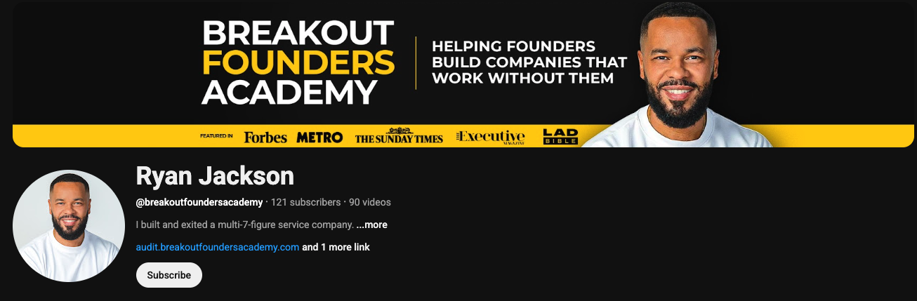 Ryan Jackson YouTube Analytics